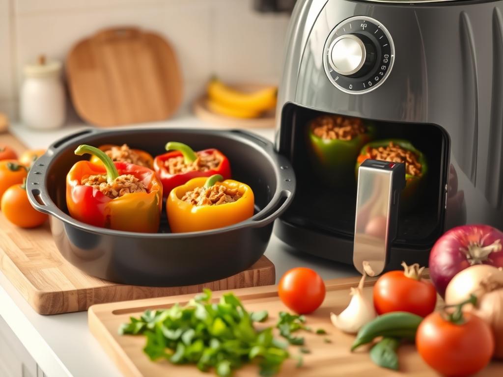 Air Fryer Stuffed Bell Peppers