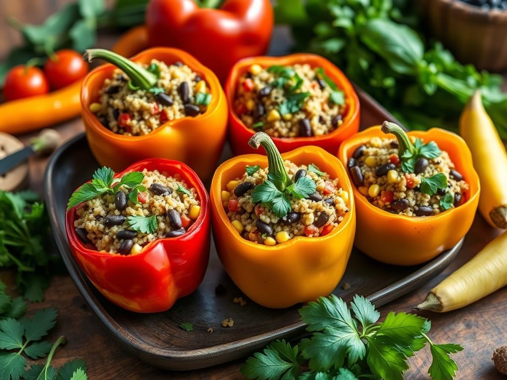 Air Fryer Stuffed Bell Peppers