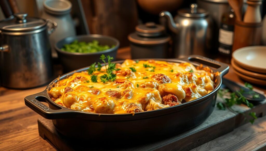 Cheesy Ground Beef & Cauliflower Casserole