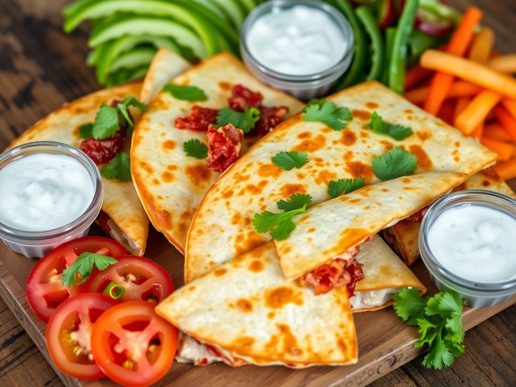 Air Fryer Chicken Bacon Ranch Quesadillas